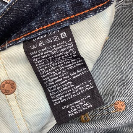  45rpm 45アールピーエム メンズ ダメージ加工 デニムパンツ ジーンズ SIZE W34