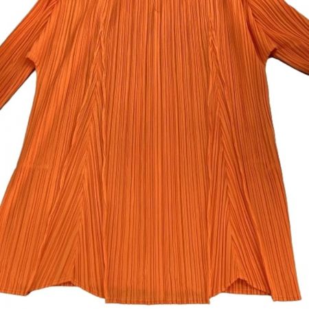  ISSEY MIYAKE イッセイミヤケ PLATS PLEASE 変形 カットソー SIZE 3 PP51-JK163 オレンジ