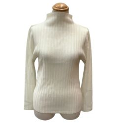 ♪♪ ISSEY MIYAKE イッセイミヤケ PLEATS PLEASE 長袖カットソー SIZE 3 PP51-FK302 ホワイト Bランク