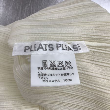  ISSEY MIYAKE イッセイミヤケ PLEATS PLEASE 長袖カットソー SIZE 3 PP51-FK302 ホワイト