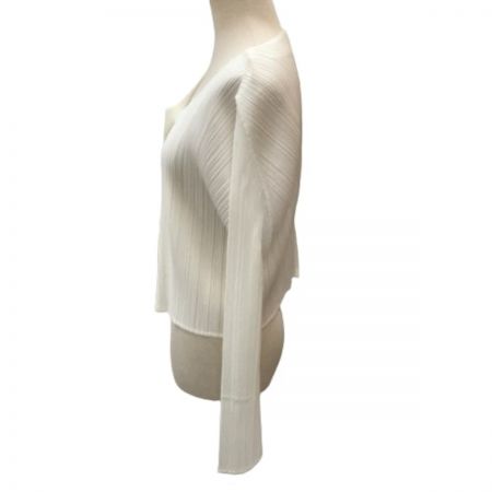  ISSEY MIYAKE イッセイミヤケ PLATS PLEASE カーディガン SIZE 1 PP11-JO853 ホワイト