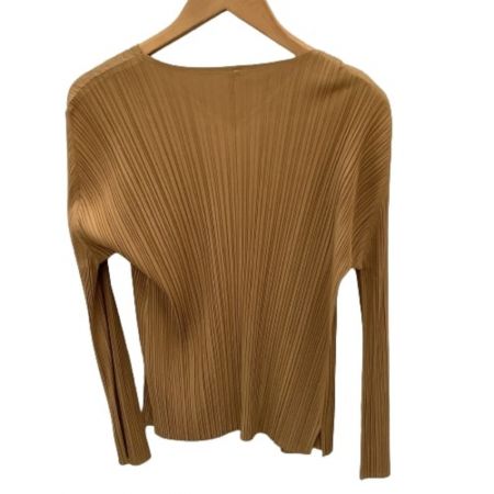  ISSEY MIYAKE イッセイミヤケ PLATS PLEASE セットアップ ワンピース カーディガン  SIZE 3 ブラウン