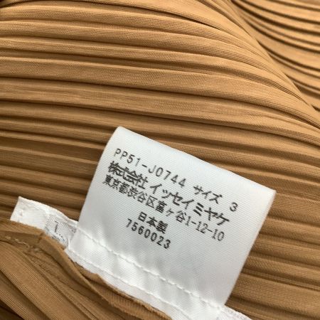  ISSEY MIYAKE イッセイミヤケ PLATS PLEASE セットアップ ワンピース カーディガン  SIZE 3 ブラウン