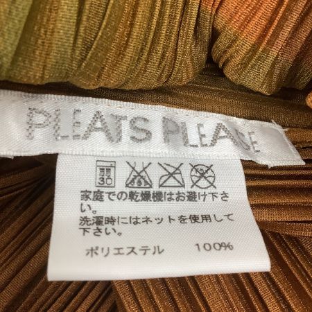  ISSEY MIYAKE イッセイミヤケ PLATS PLEASE カットソー 図形 三角 SIZE 3 PP73-JK762 ブラウン