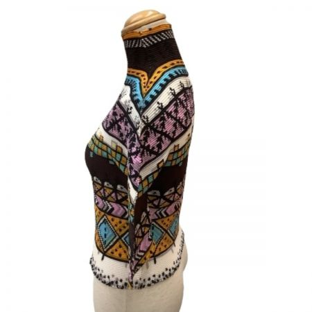  ISSEY MIYAKE イッセイミヤケ Me ミー タートルネックカットソー 総柄 MI14FK411 ブラック