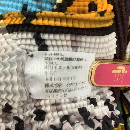  ISSEY MIYAKE イッセイミヤケ Me ミー タートルネックカットソー 総柄 MI14FK411 ブラック