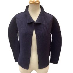 ♪♪ ISSEY MIYAKE イッセイミヤケ Me ミー カーディガン ワッフルプリーツ  MI11FO001 ネイビー Bランク