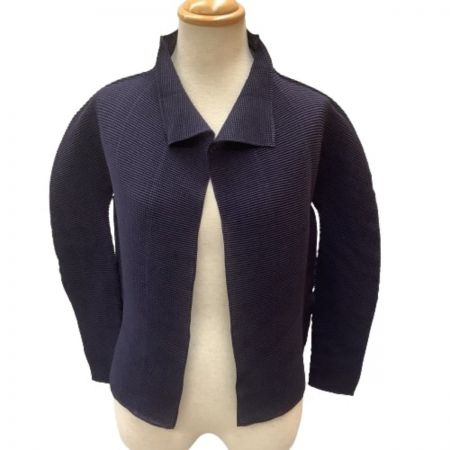  ISSEY MIYAKE イッセイミヤケ Me ミー カーディガン ワッフルプリーツ  MI11FO001 ネイビー