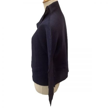  ISSEY MIYAKE イッセイミヤケ Me ミー カーディガン ワッフルプリーツ  MI11FO001 ネイビー