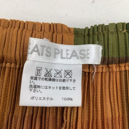  ISSEY MIYAKE イッセイミヤケ PLATS PLEASE パンツ 図形 総柄 SIZE 1 PP73-JF763 ブラウン