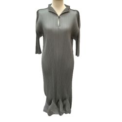 ♪♪ ISSEY MIYAKE イッセイミヤケ PLATSPLEASE 変形 ワンピース スカート SIZE 3 PP53-JH596 グレー Bランク