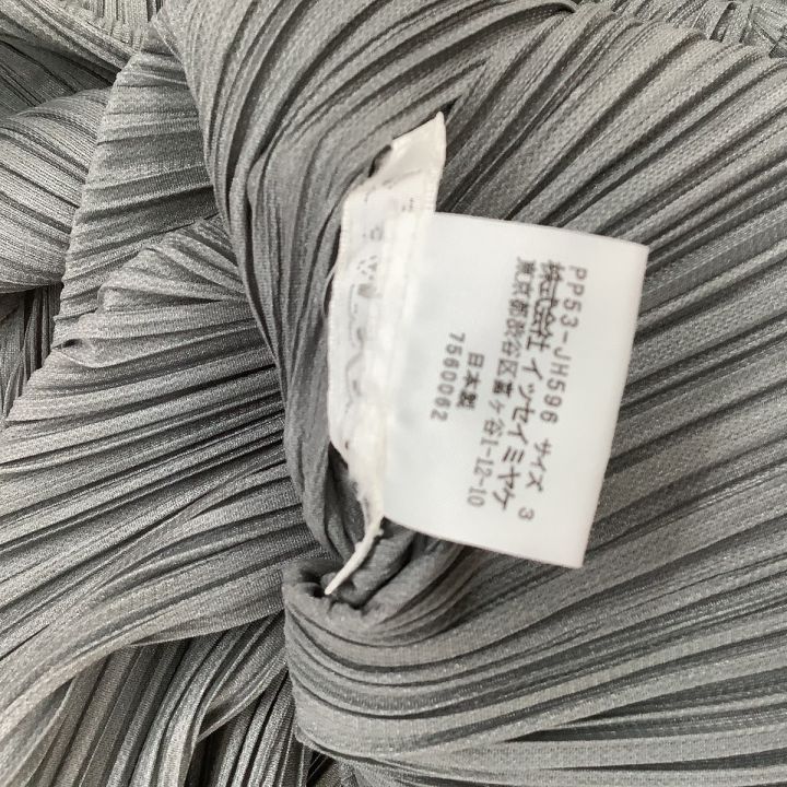【極美品】PLEATS PLEASE ジレ Lサイズ 総柄 グレー スリット