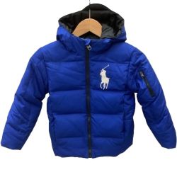 POLO RALPH LAUREN ポロラルフローレン キッズ 子供 男の子 ジャンパー ダウン SIZE 120cm ブルー Bランク