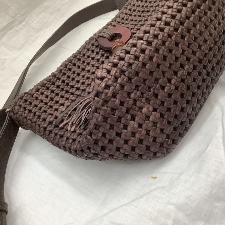 イビザ ハンドバッグ 編み込み おくら