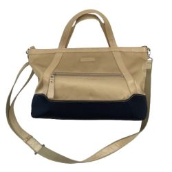 IBIZA イビサ レディース ２WAYバッグ ハンドバッグ ショルダーバッグ ベージュ×ネイビー Bランク
