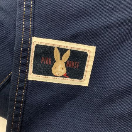  PINK HOUSE ピンクハウス レディース サスペンダー付き カーゴパンツ うさぎ トランプ ワッペン 　 ネイビー