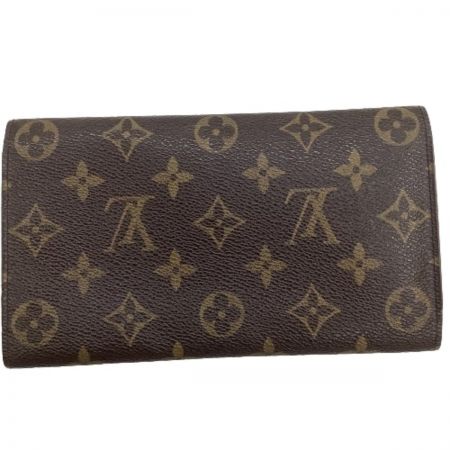  LOUIS VUITTON ルイヴィトン 長財布 ３つ折り財布 モノグラム ポルト トレゾール インターナショナル M61215