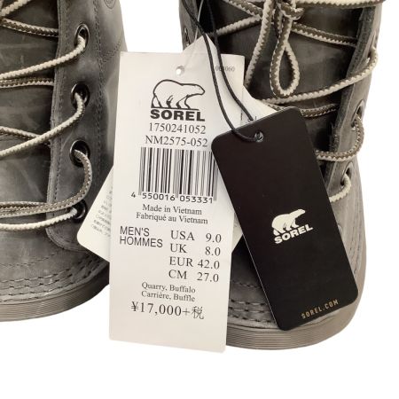 SOREL ソレル シャイアン タグ付き 未使用 メンズ レインブーツ アウトドア SIZE 27cm グレー