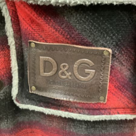  DOLCE & GABBANA ドルチェアンドガッバーナ メンズ ダッフルコート SIZE S チェック レッド