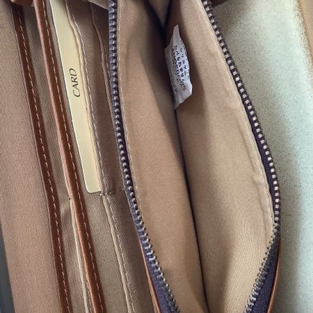 PONY LEATHER ポニーレザー 馬革 長財布 がま口 編み込み グレージュ