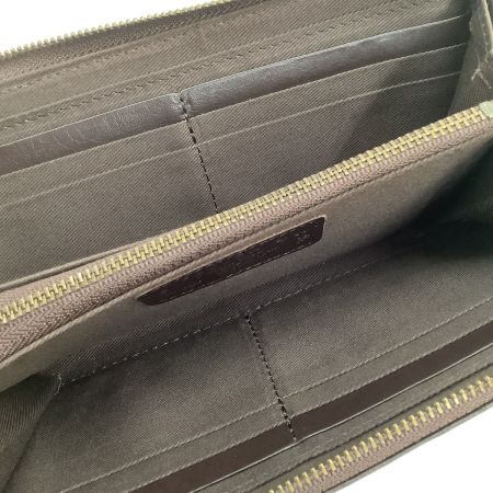 SACURA サクラ 長財布 レザー シワ加工 ダークブラウン