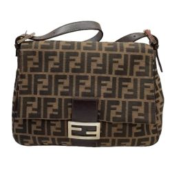 ♪♪ FENDI フェンディ レディース ハンドバッグ ズッカ マンマバケット 2321-26325-009 ブラウン Bランク