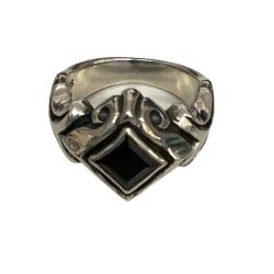 ♪♪ m's collection エムズコレクション アクセサリー  リング 指輪 SILVER925 黒色石 7号 Bランク
