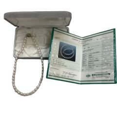 真珠 パール ネックレス アコヤ真珠 宝石鑑別署付き Aランク