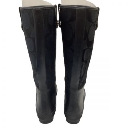  COACH コーチ レディース レインブーツ シグネチャー SIZE 8M（25cm程度） ブラック