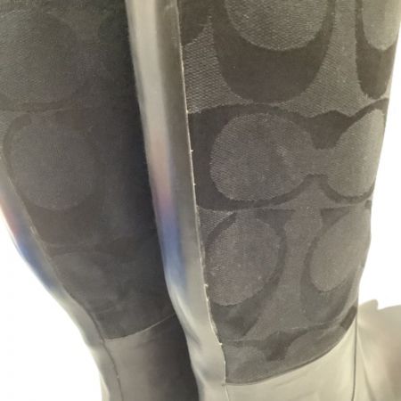  COACH コーチ レディース レインブーツ シグネチャー SIZE 8M（25cm程度） ブラック
