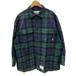♪♪ wtaps ダブルタップス メンズ シャツ  チェック SIZE X 03（L) 222TQDT-SHM01 グリーン Bランク