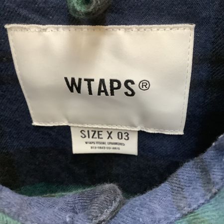  wtaps ダブルタップス メンズ シャツ  チェック SIZE X 03（L) 222TQDT-SHM01 グリーン