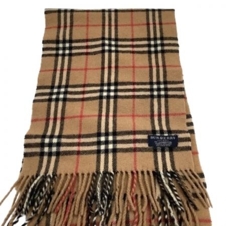  BURBERRY LONDON バーバリーロンドン マフラー チェック 100％ウール ベージュ