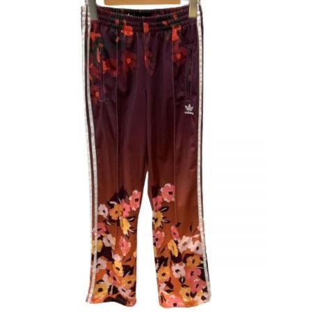  adidas アディダス レディース スウェット パーカー Tシャツ パンツ セットアップ 3点セット SIZE XS ブラウン×ワインレッド