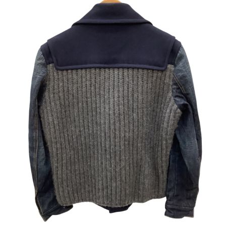 Dsquared2 ディースクエアード メンズ ダッフルコート SIZE 44 袖デニム切り替え ネイビー