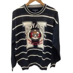 ♪♪ HARDY AMIES SPORTS ハーディーエイミス メンズ ニット セーター SIZE M ネイビー Bランク