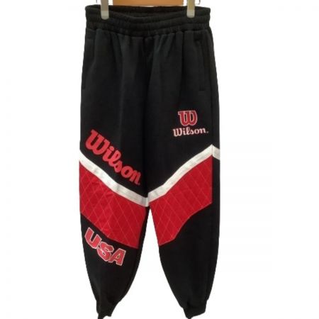 Wilson ウィルソン Vintage メンズ セットアップ スウェット 上下セット SIZE M ブラック×レッド