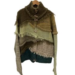 ♪♪ kansai カンサイヤマモト 山本寛斎 レディース カーディガン Vintage ブラウン Bランク