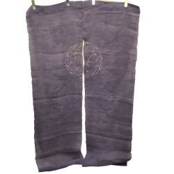 ♪♪ ふじみやび 暖簾 のれん 麻 紫 アイボリー Bランク