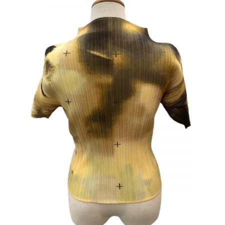  ISSEY MIYAKE イッセイミヤケ PLEATS PLEASE カットソー 激レア 惑星 柄 PP92-JK085 イエロー
