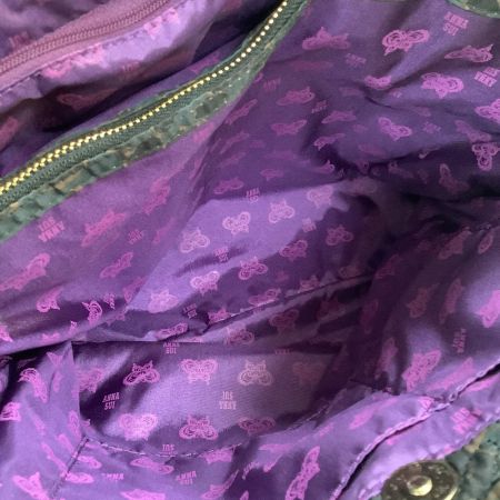  ANNA SUI アナスイ レディース ２WAYバッグ ハンドバッグ ショルダーバッグ 蝶の刺繍 ブラック