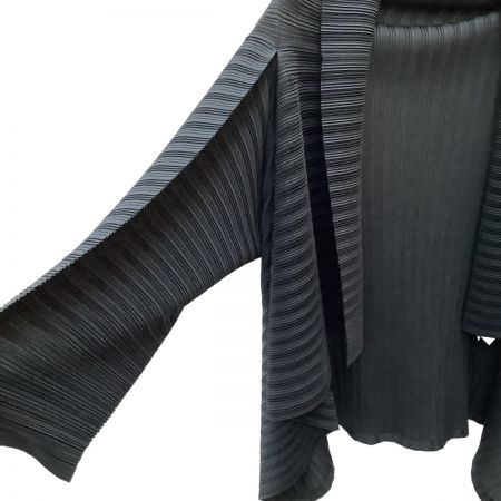  ISSEY MIYAKE イッセイミヤケ PLEATS PLEASE 変形 レア ジャケット PP83-F0355 墨黒