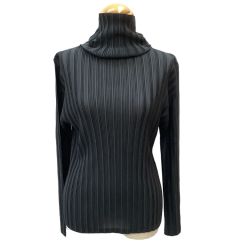 ♪♪ ISSEY MIYAKE イッセイミヤケ PLEATS PLEASE タートルネックカットソー  PP83-FK356 墨黒 Bランク
