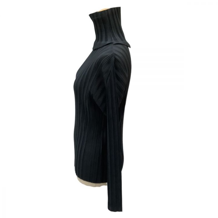 ISSEY MIYAKE イッセイミヤケ PLEATS PLEASE タートルネックカットソー PP83-FK356  墨黒｜中古｜なんでもリサイクルビッグバン