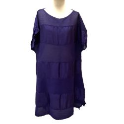 ♪♪ ISSEY MIYAKE イッセイミヤケ チュニック ワンピース IM11FT132 パープル Bランク