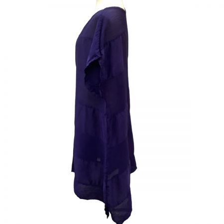 ISSEY MIYAKE イッセイミヤケ チュニック ワンピース IM11FT132 パープル