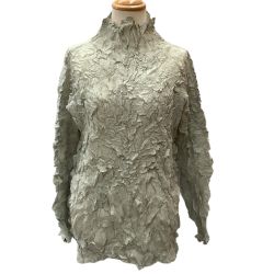 ♪♪ ISSEY MIYAKE イッセイミヤケ 長袖カットソー シワ加工 クシュクシュ SIZE M IM02FJ938 ミント Bランク