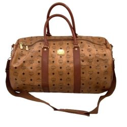 ♪♪ MCM エムシーエム ボストンバッグ P5189 ブラウン Bランク