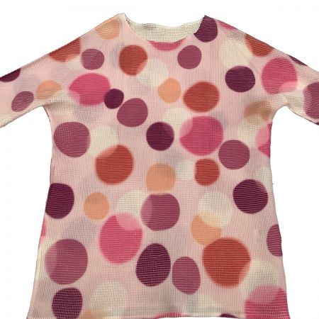  ISSEY MIYAKE PLEATS(T.) イッセイミヤケ カットソー ワッフルプリーツ ドット柄 PP16FK631 ピンク