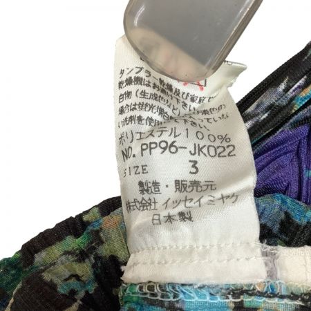  ISSEY MIYAKE イッセイミヤケ PLEATS PLEASE カットソー 総柄 花柄 SIZE3 PP96-JK022 ブラック